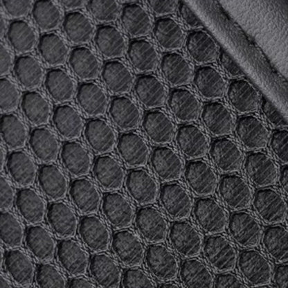 PU Leather Car Seat Back Organizer – Multi-Pocket Backseat Storage Bag with Mesh Pockets, Laptop Holder & Foldable Design for Car Interior Travel Accessories, Black