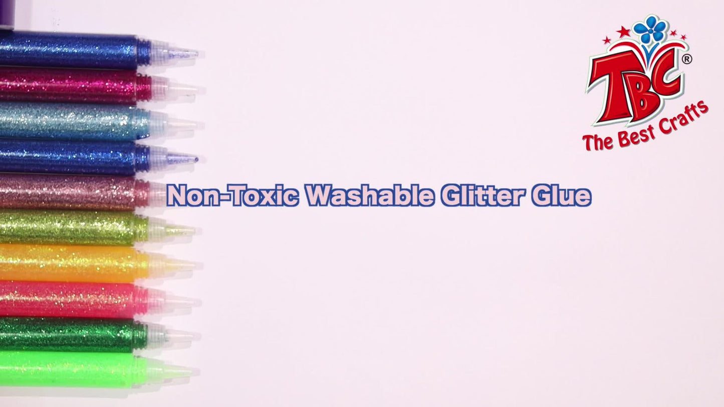 Glitter Glue Pens 30 Count Washable Sparkle Set for Kids – 15 Colors Extra Fine Non-Toxic Gel Glue for Arts Crafts Scrapbooking Slime School Projects, ASTM Certified Birthday Christmas Gift