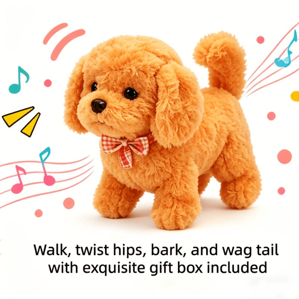 Interactive Robotic Dog Plush Toy — Electric Walking Talking Pet Dog with Realistic Sounds & Movements for Kids Boys Girls Toddlers | Smart STEM Educational Toy | Birthday Christmas Easter Gift