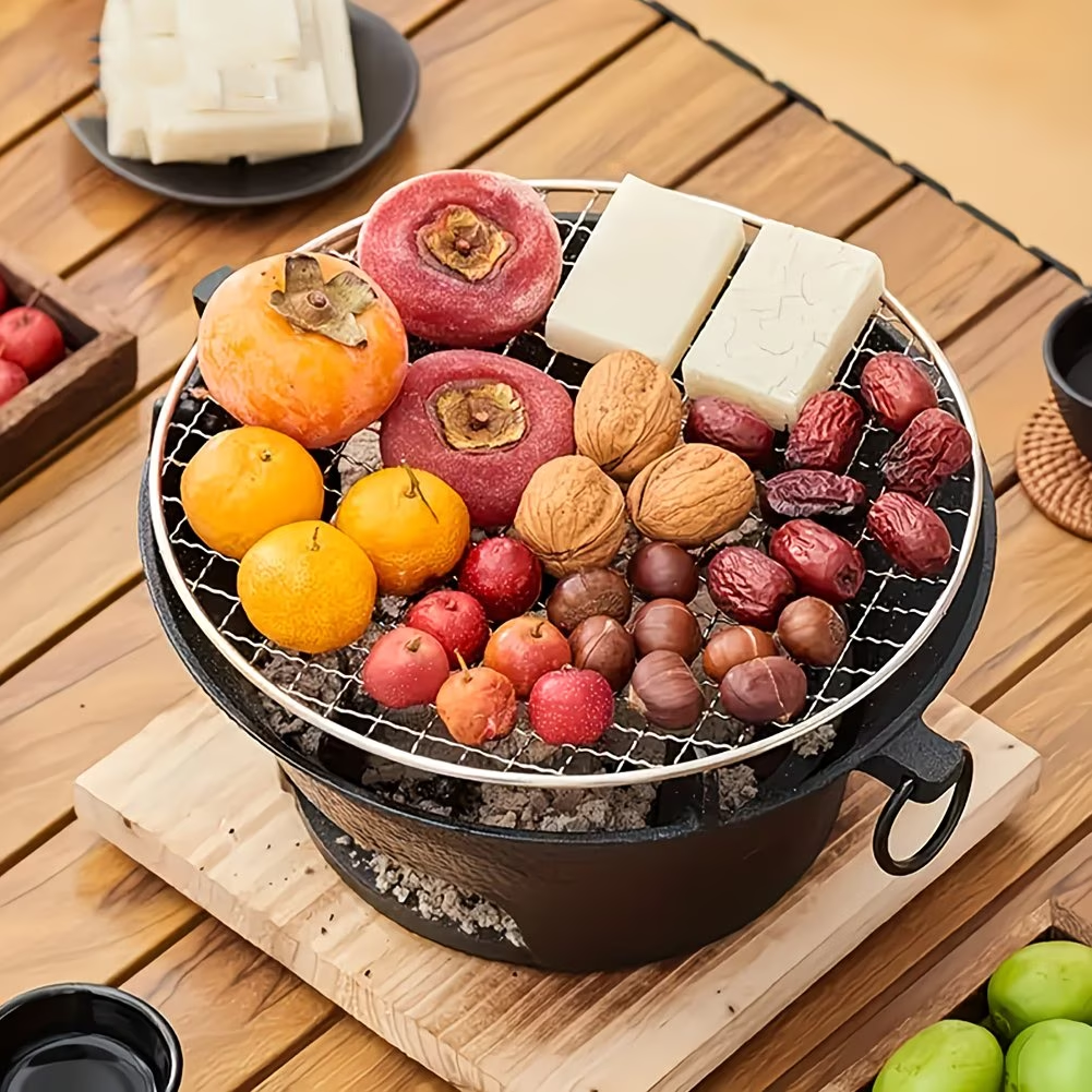 Tabletop Charcoal Grill 10.25 Inch - Portable BBQ Grill with Cooking Grate, Compact Outdoor Barbecue for Camping, Picnic, Patio, Backyard, Beach & RV Trips, Lightweight & Easy to Set Up
