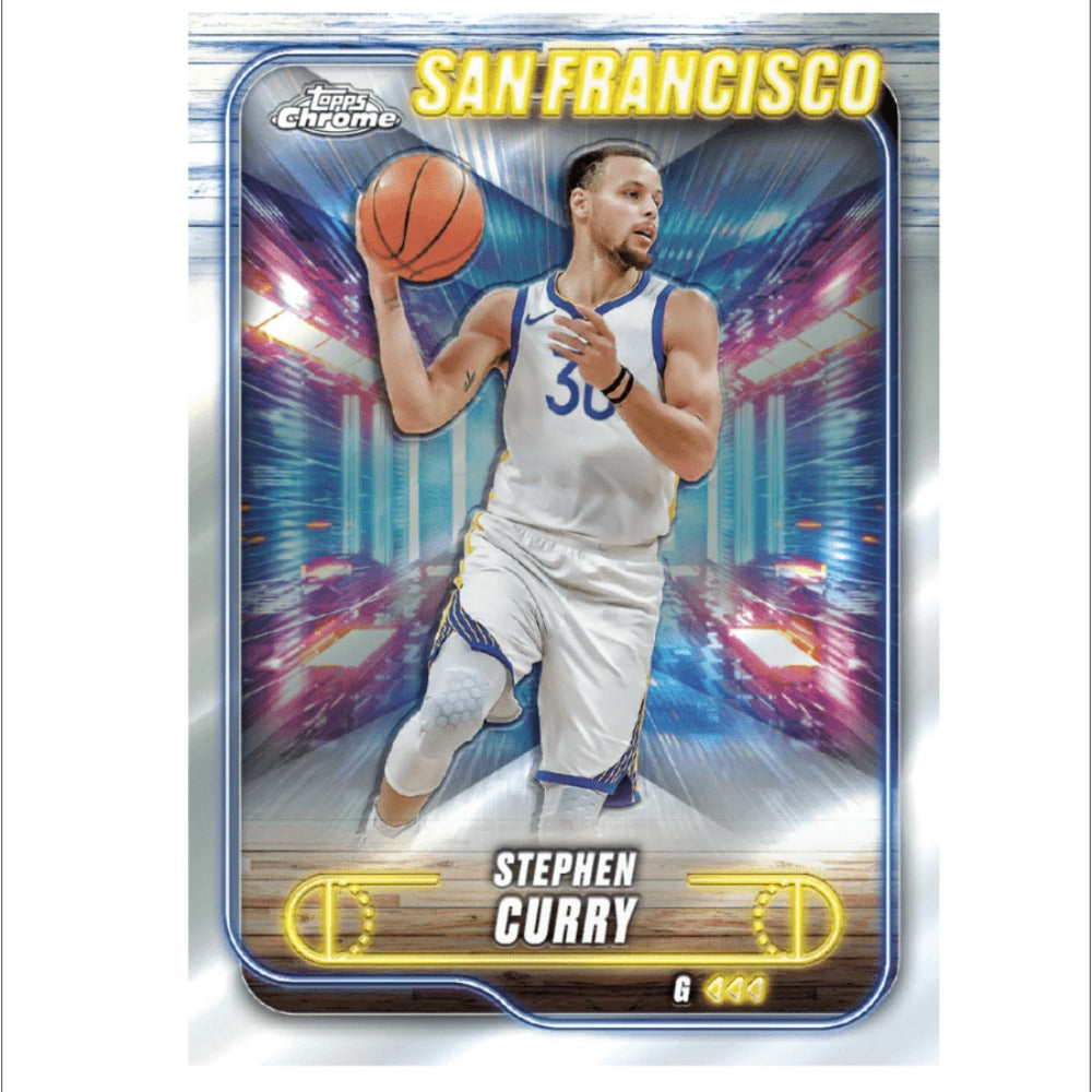 2024/25 Topps Chrome Basketball Mega Box + Hobby Pack Factory Sealed Trading Cards Bundle – Blue Refractors, Rookies & Stars for Collectors