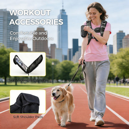 Weighted Vest for Running & Strength Training – Slim Fit Reflective Design with Phone Pouch, Snap-On Unisex Weight Training Vest for Gym, Core Strength & Bone Health, 8 / 12 / 16 lb Options
