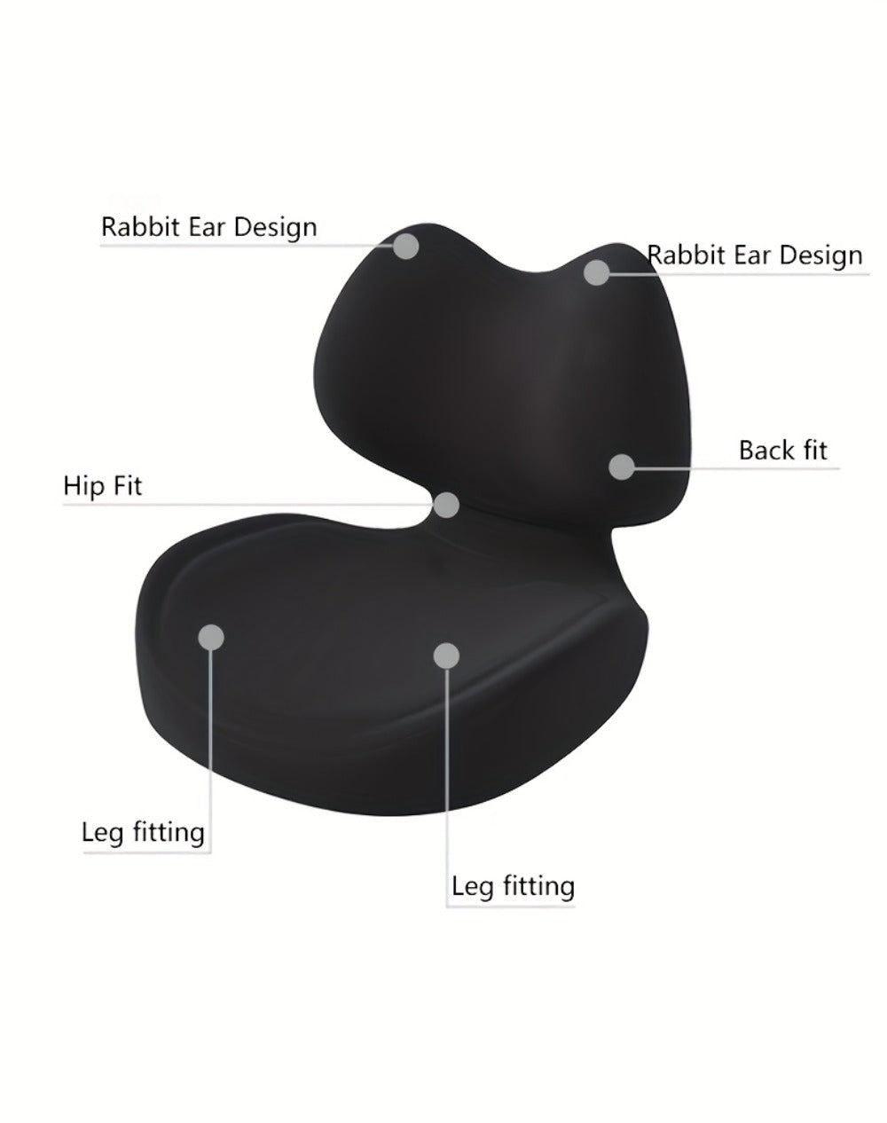 Ergonomic Seat Cushion for Tailbone & Lumbar Pain Relief - Memory Foam L-Shaped Car & Office Chair Cushion for Truck Drivers & Long Sitting
