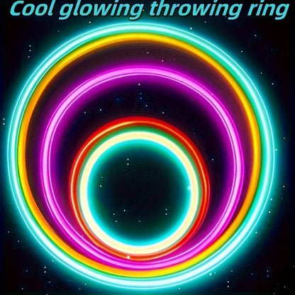 LED Glow Ring Toss Game | Indoor Outdoor Lawn Game for Kids & Family | Glowing Ring Toss Set for Game Night Parties Kindergarten Educational Fun Competition Backyard Play