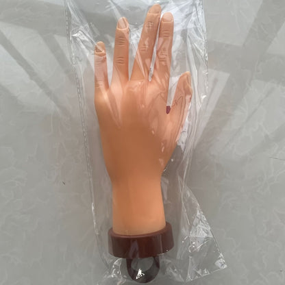 Bendable Nail Practice Hand with Stand – Reusable Mannequin Hand for Acrylic Gel Nail Training, Includes Fake Nail Tips & Nail Tools, Flexible Fingers for Realistic Practice – Beginner Nail Tech Student Kit
