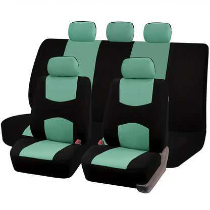 Full Coverage 5-Seat Universal Car Seat Covers, Breathable Fabric, Wear-Resistant, Seat Protection, Suitable for All Seasons. Universal Fabric Suitable for Most 5-seat Car Models on the Market