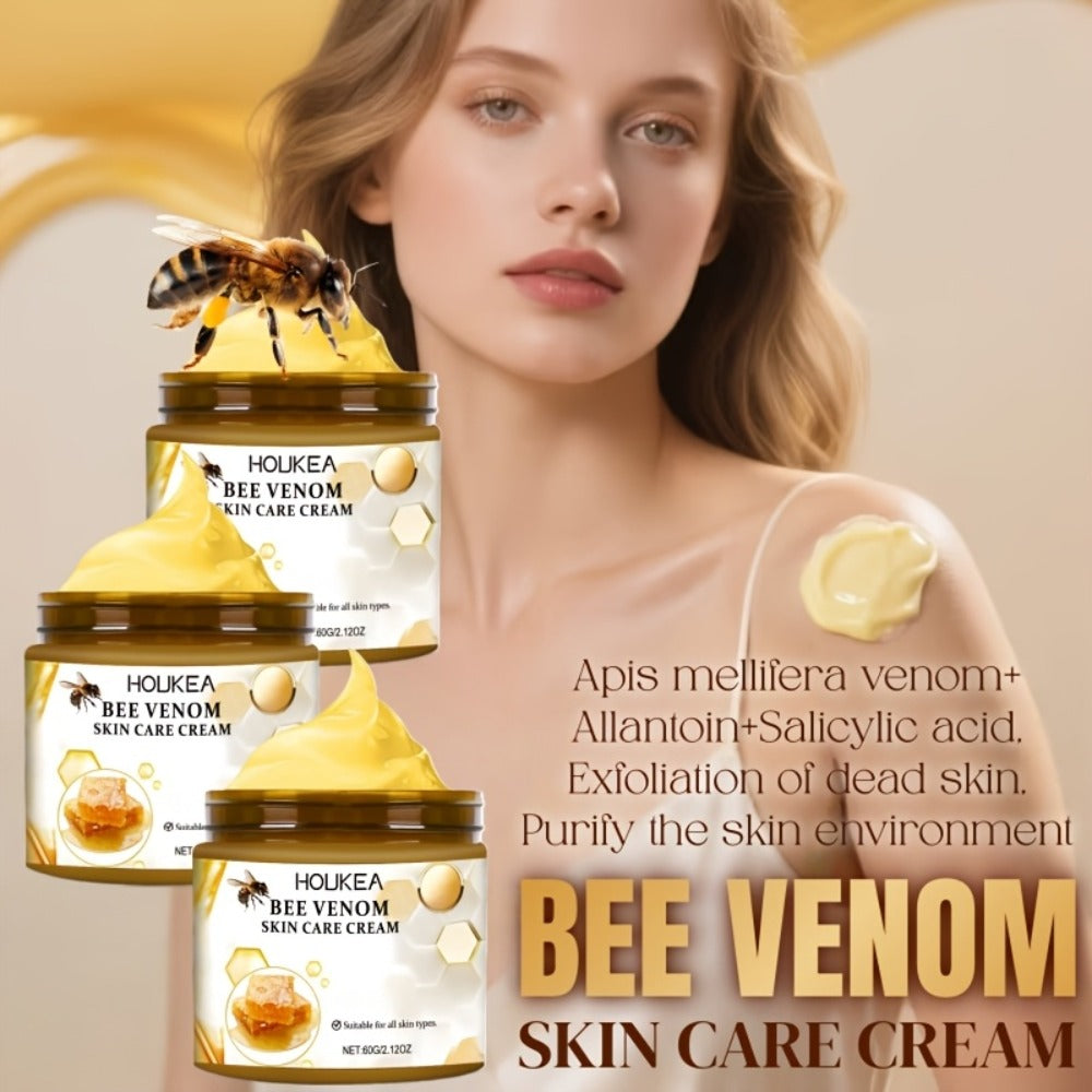 Body Firming Cream 3pcs Bee Venom Skin Tightening Moisturizer with Hyaluronic Acid for Neck Knees Legs Hands Long-Lasting Hydration Anti-Aging Body Lotion Daily Care Gift Set for Women
