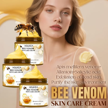 Body Firming Cream 3pcs Bee Venom Skin Tightening Moisturizer with Hyaluronic Acid for Neck Knees Legs Hands Long-Lasting Hydration Anti-Aging Body Lotion Daily Care Gift Set for Women