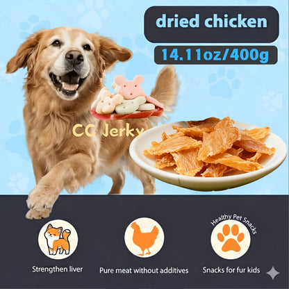 Dehydrated Chicken Dog Treats – Natural High-Protein Snacks for Small Medium Large Breeds Training Reward 100g 200g 500g