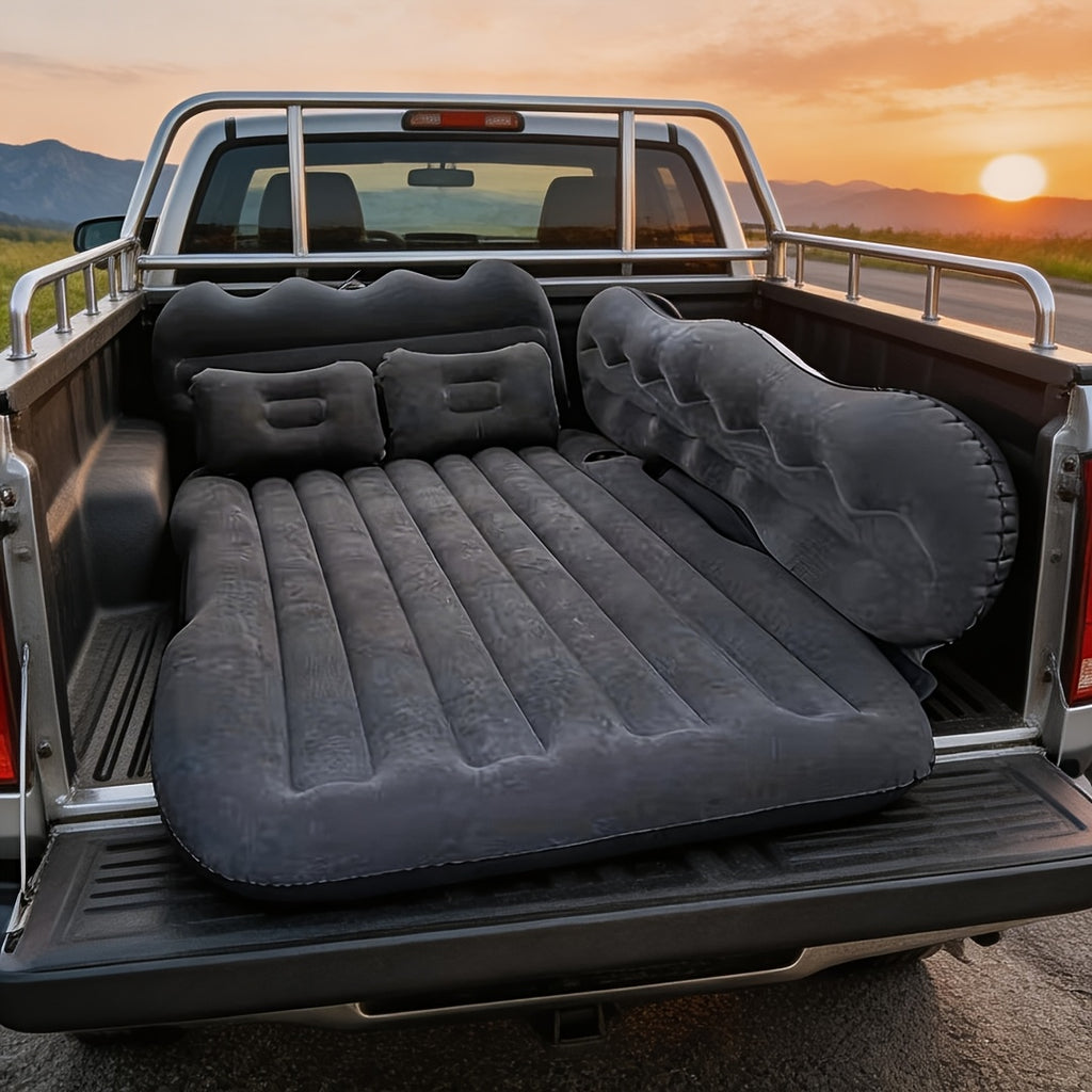 Inflatable Bed, Convenient Car Inflatable Bed - Including Storage Bag And Tool Kit, High Aesthetic And Comfortable Inflatable Car Bed, Outdoor Inflatable Bed, Car Additions, Soft And Skin Friendly Plush Folding Design