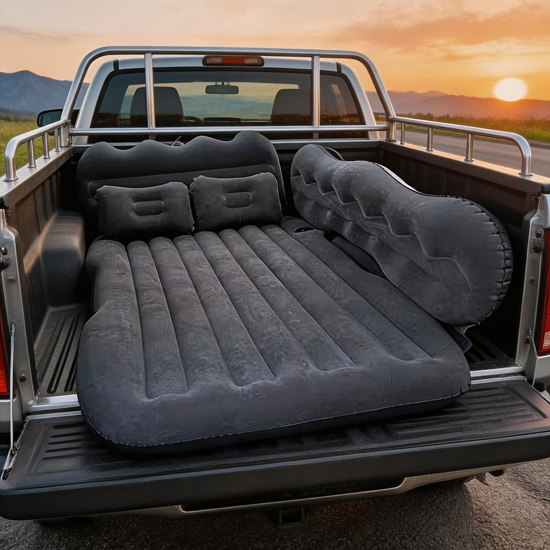 Inflatable Bed, Convenient Car Inflatable Bed - Including Storage Bag And Tool Kit, High Aesthetic And Comfortable Inflatable Car Bed, Outdoor Inflatable Bed, Car Additions, Soft And Skin Friendly Plush Folding Design
