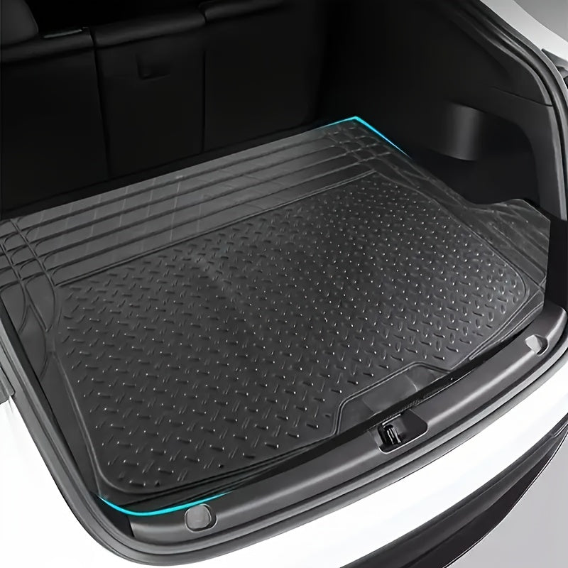 Thick Anti Slip All-weather Cargo Mat for the Trunk, with a  Design-Suitable for Small Cars/ SUVs/ Vans, Pickup Trucks, Etc.Waterproof, Wear-resistant, Easy to Clean Rubber Carrier Protective Pad