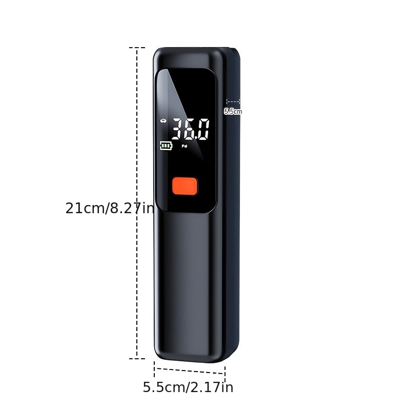 Electric Tire Inflator Portable Air Pump with Digital Pressure Display – Wireless Cordless Design, High-Power Fast Inflation, Auto Preset PSI, Multiple Nozzles for Car, Motorcycle, Bicycle, Basketball, Football & Volleyball
