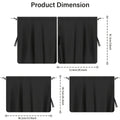 4pcs Car Privacy Curtain Set, Oxford Material, with Rear Seat and Side Window Drapes, Storage Pockets for Sedans and SUVs, Car Curtains