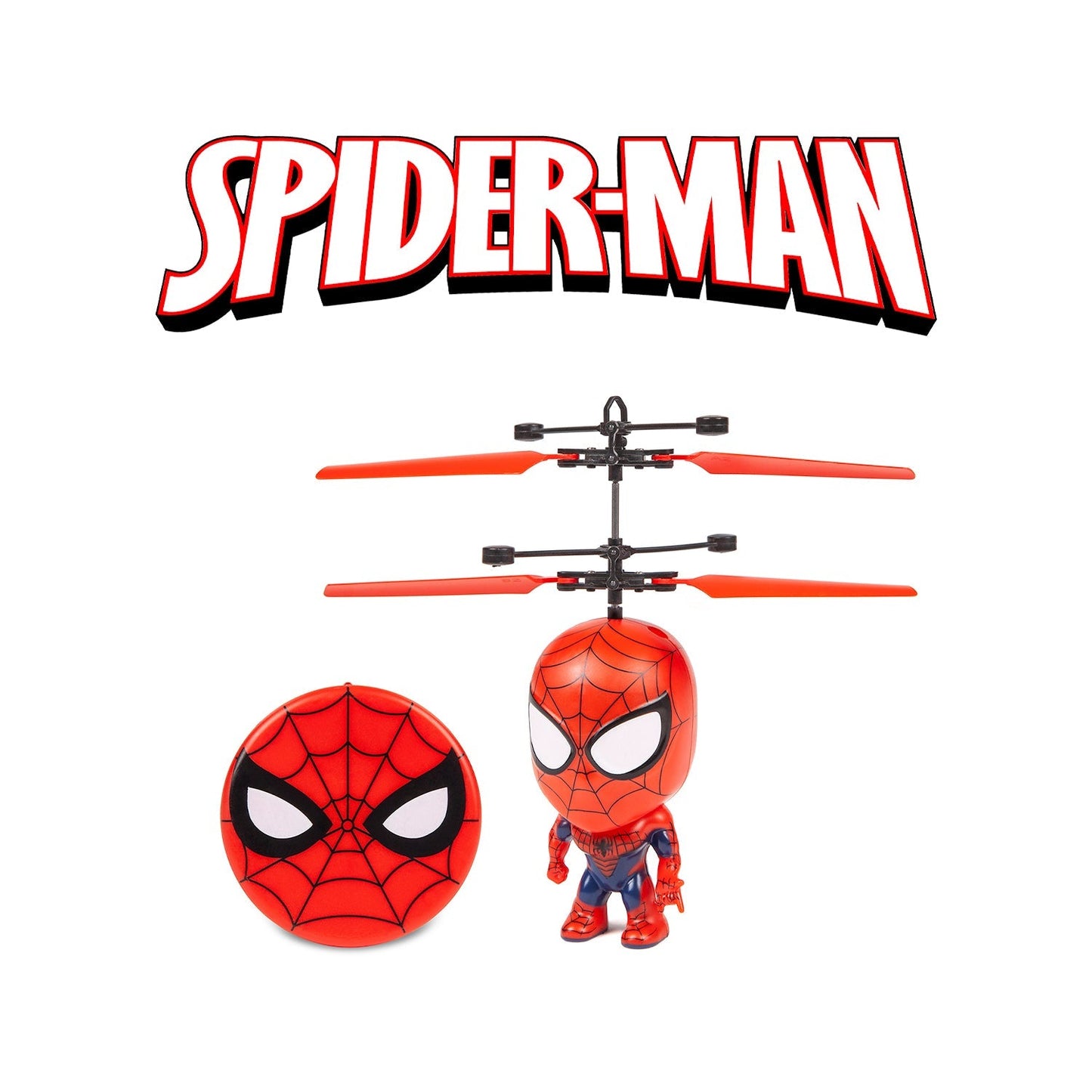 Marvel Spider-Man Flying Figure IR Helicopter Toy 3.5 Inch – Remote Control Infrared Superhero Copter for Kids Boys | Indoor Flying Toy | Best Birthday Christmas Gift Ages 5+