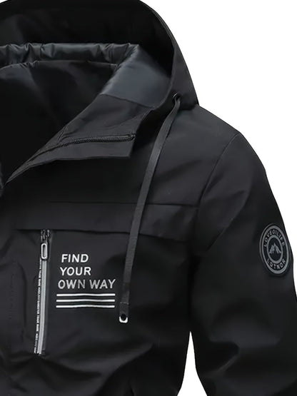 Men's Windproof Zip-Up Coat Everyday 381