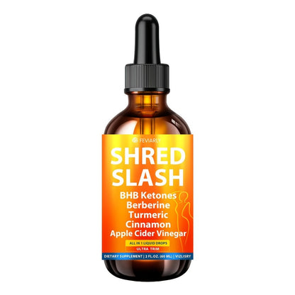 Lipo Slash 16-in-1 Weight Loss Liquid Drops for Women & Men with BHB Ketones Berberine Turmeric Apple Cider Vinegar Probiotics Cinnamon – Gut Health Curb Cravings Hunger Balance Orange Flavor