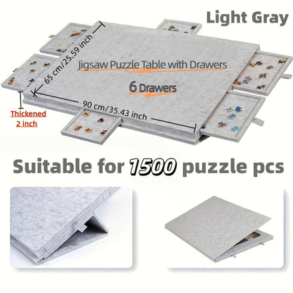 Jigsaw Puzzle Board with Drawers & Storage for 1000 & 1500 Piece Puzzles – Portable Non-Slip Puzzle Table Mat, Multiple Sizes & Colors, Perfect Gift for Puzzle Lovers & Adults