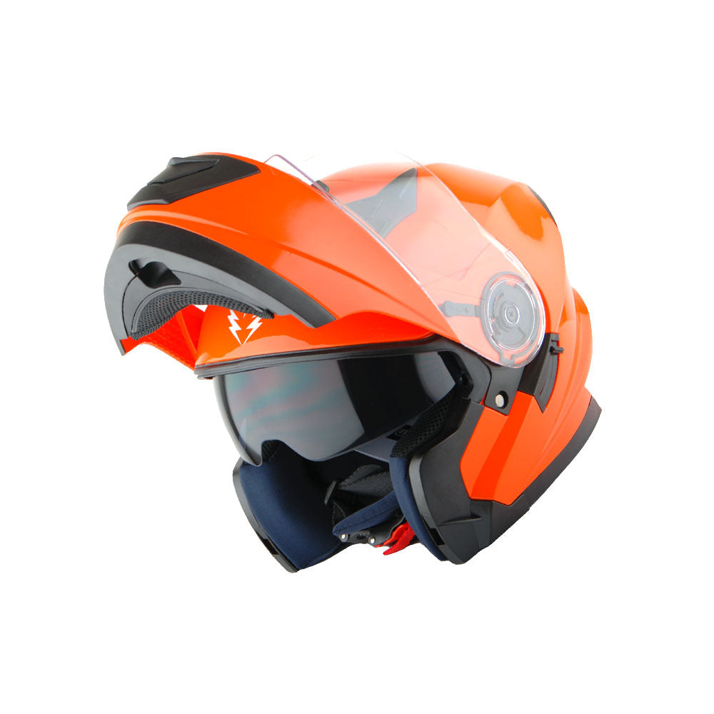 Motorcycle Modular Full Face Dual Visor Helmet Sun Shield Optional LED Tail Light: Modular901