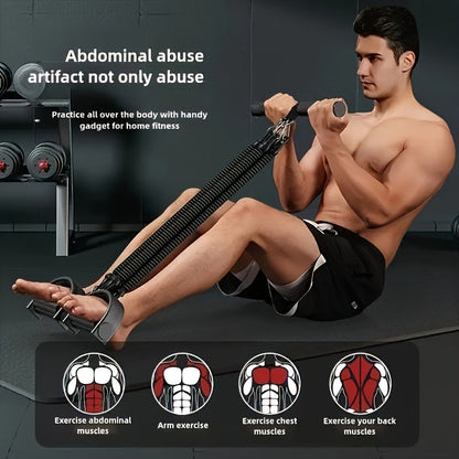 Resistance Band Foot Pedal Puller – TPE Stackable Exercise Bands for Sit-Ups, Leg & Ab Workouts, Adjustable Strap, 50 / 100 / 150 lb Options, Home Gym Strength Training for Men & Women, Black
