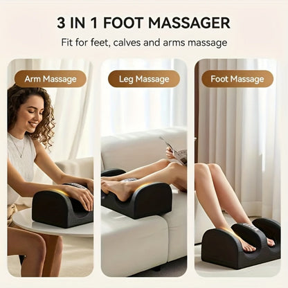 Foot Massager Multifunctional Acupressure - Electric Massage Tool for Foot, Leg, Arm & Plantar Relief, Relaxation & Pain Relief, Perfect Gift for Men & Women, Birthday & Holiday, Black or Red