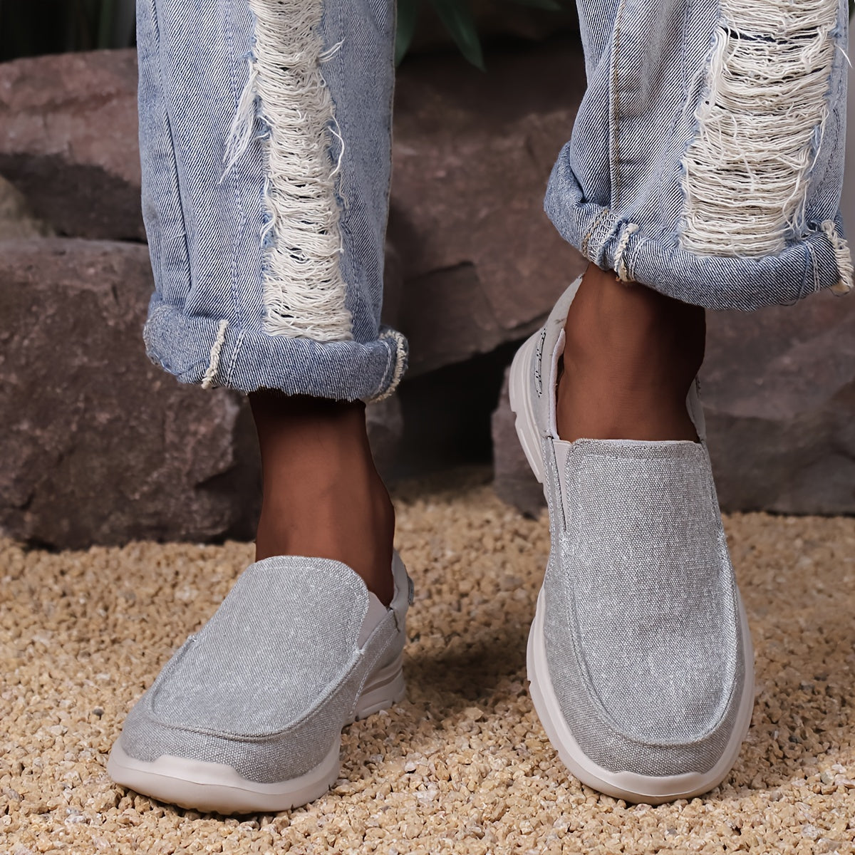 Men's Loafers & Flats - Breathable Mesh Slip-On for Everyday Wear 087013