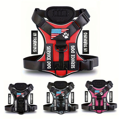 Reflective Dog Harness Vest with Handle Adjustable No-Pull Pet Vest for Walking Running & Training - Easy Control for Small Medium Large Dogs XS S M L XL Multiple Colors