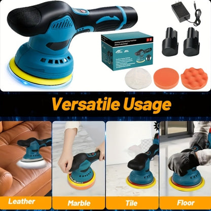 Wireless Car Buffer Polishing Machine | 8-Speed With Up To 5000 Rpm, 6-Inch Touch Screen Buffer, Equipped With Rechargeable Lithium Battery And Charger, For Car Detailing And Scratch Removal