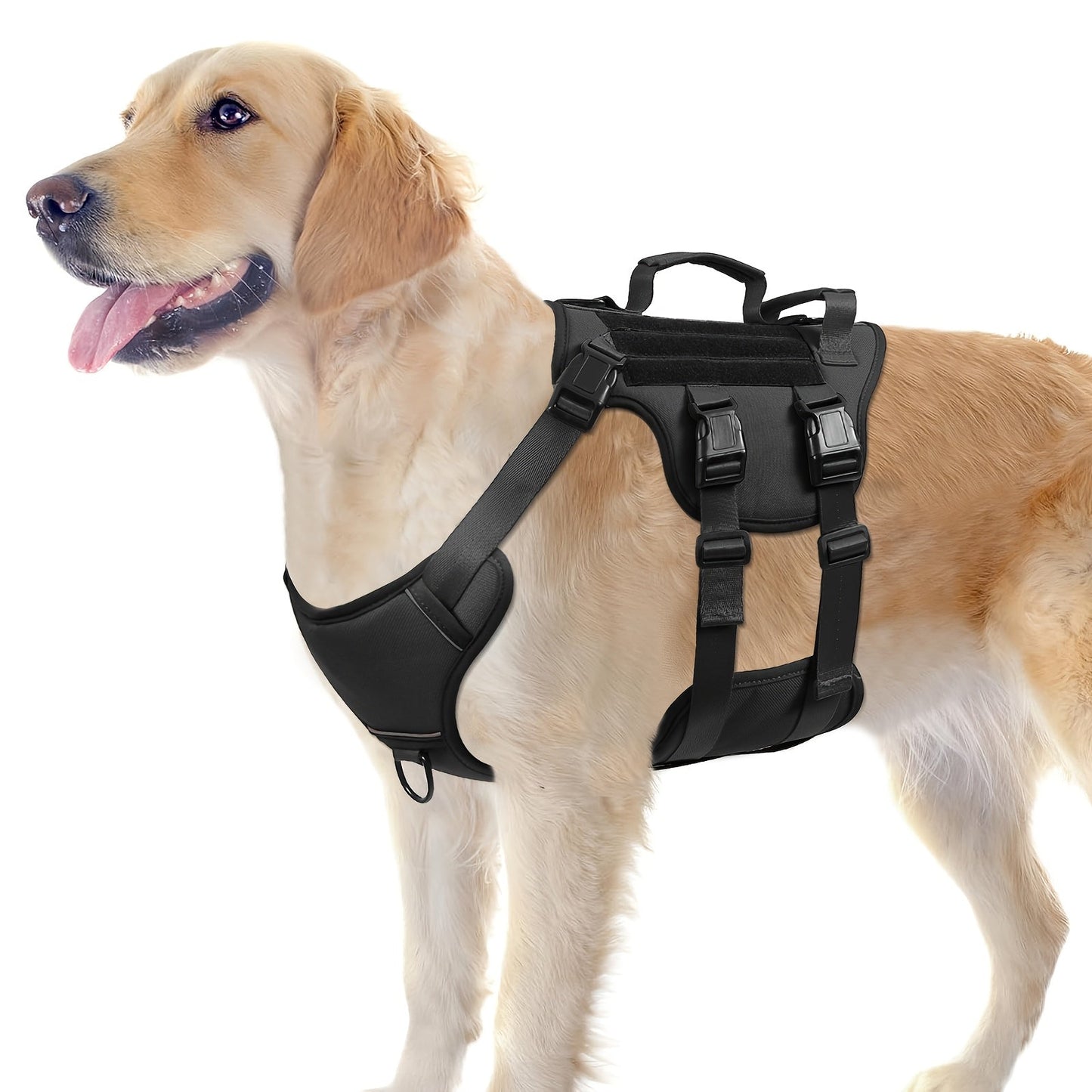 Escape Proof Dog Harness Soft Padded Full Body Vest – Reflective Adjustable No-Pull Harness with Lift Handle & Leash Clip for Large Dogs, S–XL, 6 Colors