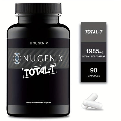 Testosterone Support Supplement Capsules with L-Citrulline, Fenugreek & Vitamin B6 — Natural Nitric Oxide, Muscle Health, Energy & Male Vitality Formula | No Synthetic Hormones | 90 Capsules