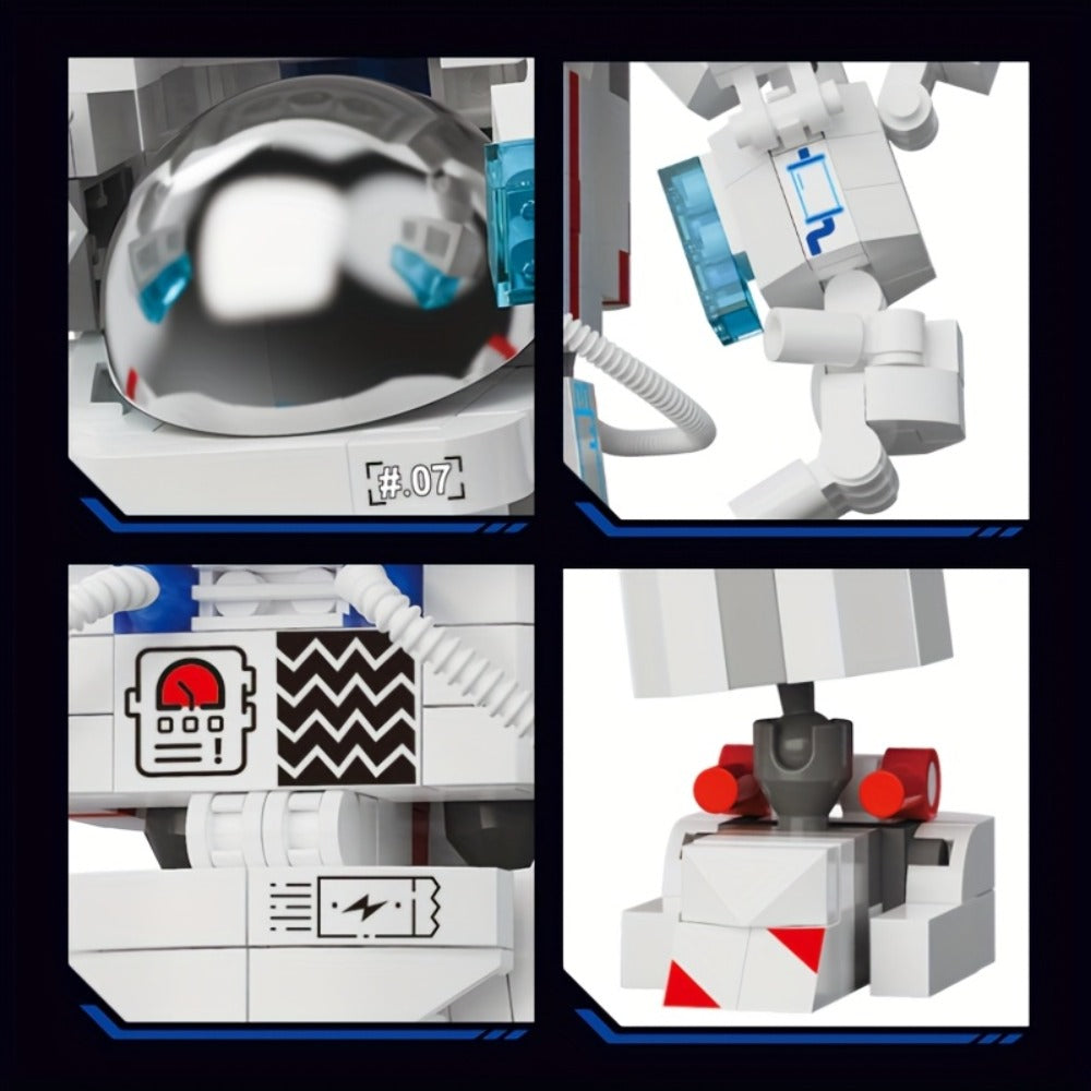 Astronaut Space Building Blocks 623 Piece Micro Particle DIY Kit – Space-Themed Mini Bricks ABS Assembly Desk Decor Stress Relief Gift for Boys Girls Teens Adults Birthday Easter Christmas