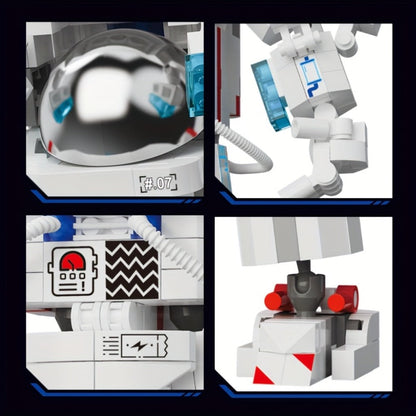 Astronaut Space Building Blocks 623 Piece Micro Particle DIY Kit – Space-Themed Mini Bricks ABS Assembly Desk Decor Stress Relief Gift for Boys Girls Teens Adults Birthday Easter Christmas