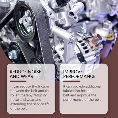 Engine Belt Conditioner 100ml - Noise Reduction, Wear Resistance & Elasticity Restorer, Anti-Aging Durable Coating for Drive Belts, Serpentine & Transmission Belts