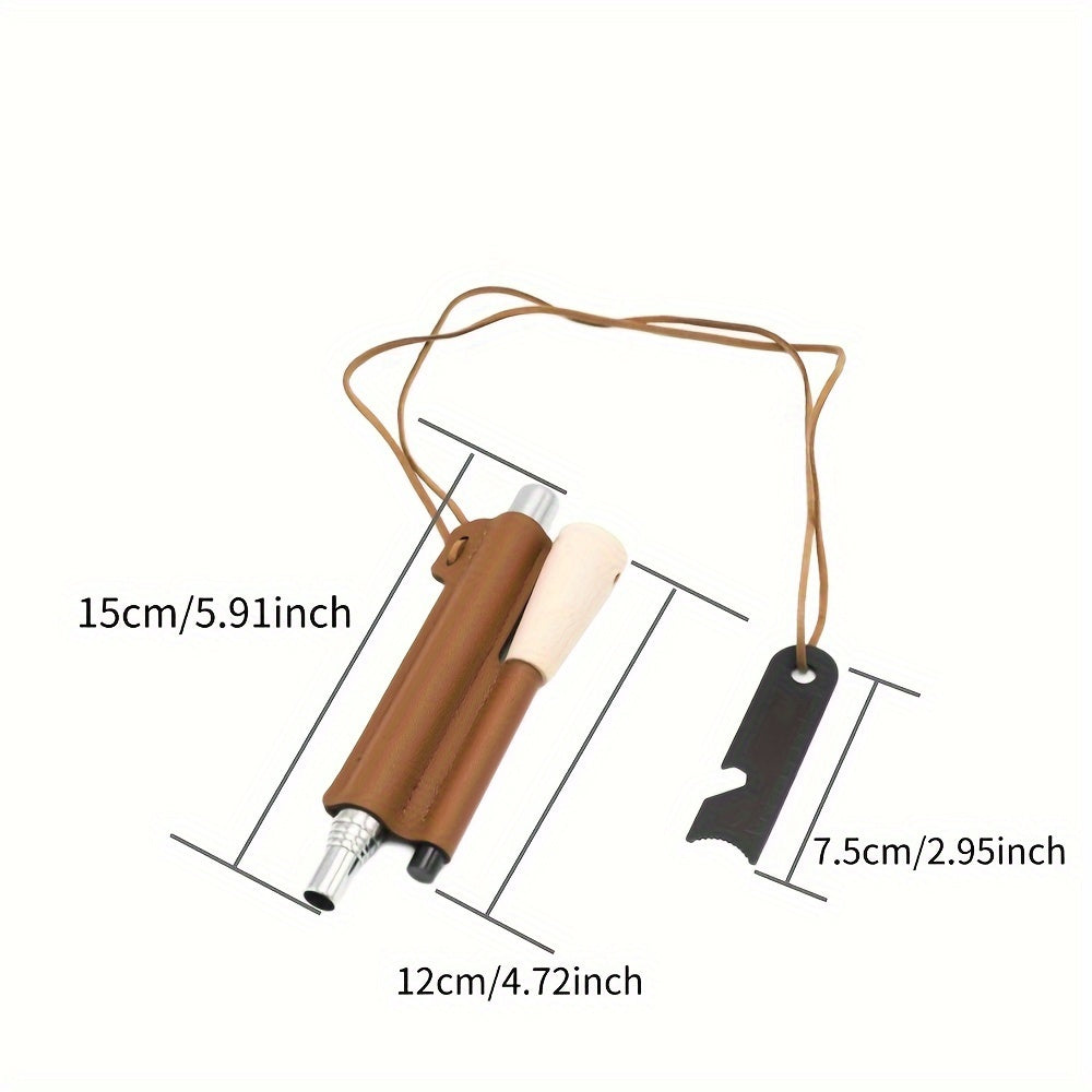 Magnesium Fire Starter Rod Set with Scraper & Steel Bellows, Waterproof Flint Striker Kit for Camping Hiking Survival — Reusable Ferro Rod with Sheath, 3 Styles