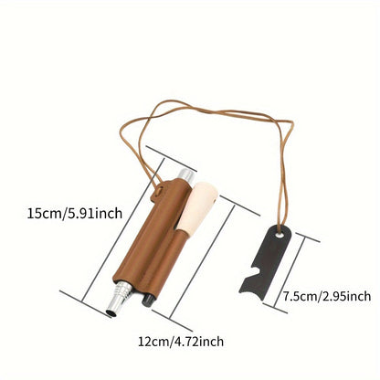 Magnesium Fire Starter Rod Set with Scraper & Steel Bellows, Waterproof Flint Striker Kit for Camping Hiking Survival — Reusable Ferro Rod with Sheath, 3 Styles