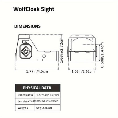 2 MOA Red Dot Sight with Shake Awake – Shock-Activated Motion Sensing Optic | Fast Target Acquisition | Waterproof Reflex Sight for Hunting Rifle Pistol Tactical Shooting | Long Battery Life