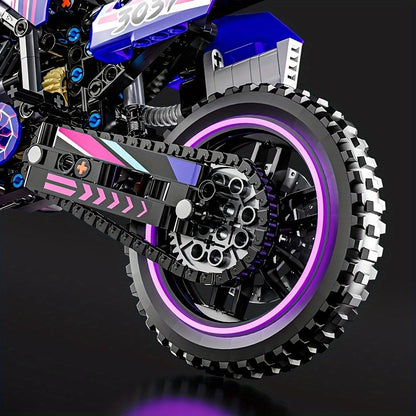 Motorcycle Building Block Set 476 Pcs Collectible Motorbike Display Model Brick Kit for Adults Teens – STEM Engineering Toy, Unique Birthday Christmas Gift for Motorcycle Enthusiasts Ages 14+