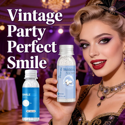 Moldable Fake Teeth Kit for Adults & Seniors – Temporary Dental Veneers Missing Tooth Filling Repair Snap On Teeth Natural-Looking Smile Makeover Halloween Christmas Unisex