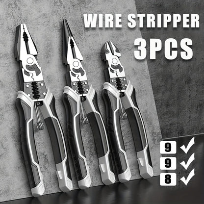 3pcs Pliers Set Diagonal Pliers Needle Nose Pliers Wire Cutter Multifunctional Electrician Hand Tools Heavy Duty Hardware Tool Kit