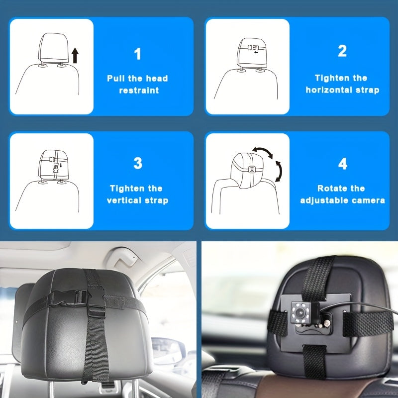 Baby Car Mirror with 4.3'' HD Night Vision Function Display, Safety Car Seat Camera with Wide Crystal Clear View, Easily Observe The Baby's Move(Not USB)