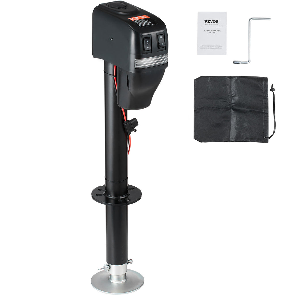 VEVOR Electric Trailer Jack, Power Tongue Jack Weight Capacity 4000 lbs, 9.84"-33.85" Electric Tongue Jack with Cover for Lifting RV Trailer, Horse Trailer, Utility Trailer, Yacht Trailer
