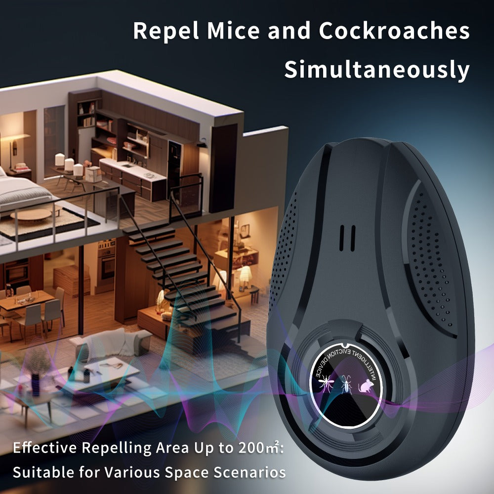 Ultrasonic Pest Repeller for Home Indoor – Plug-In Electronic Mosquito Cockroach Mouse Ant Spider Repellent Device for House Office Warehouse