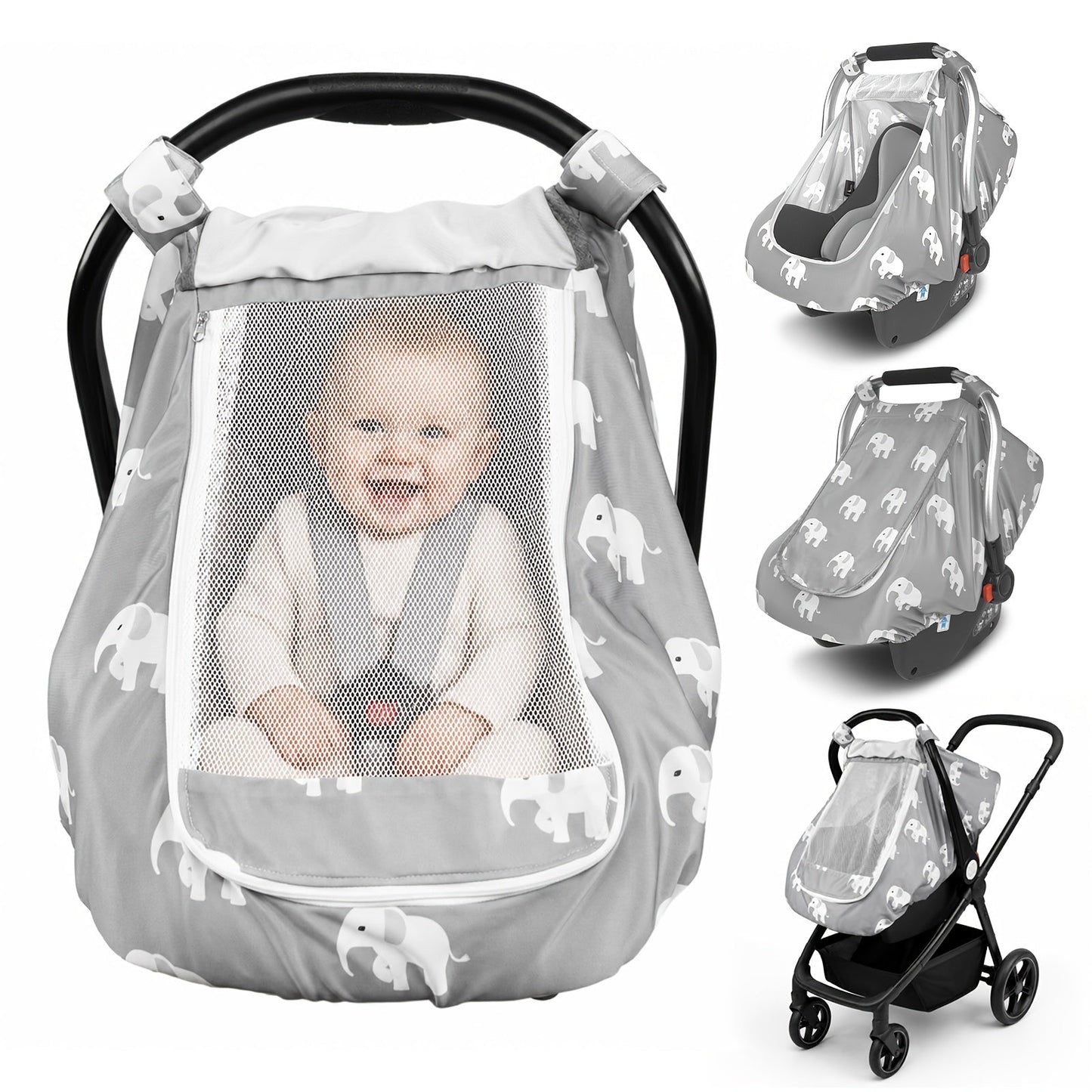 Baby Car Seat Cover - Breathable Beavtaens Covers Stretchy