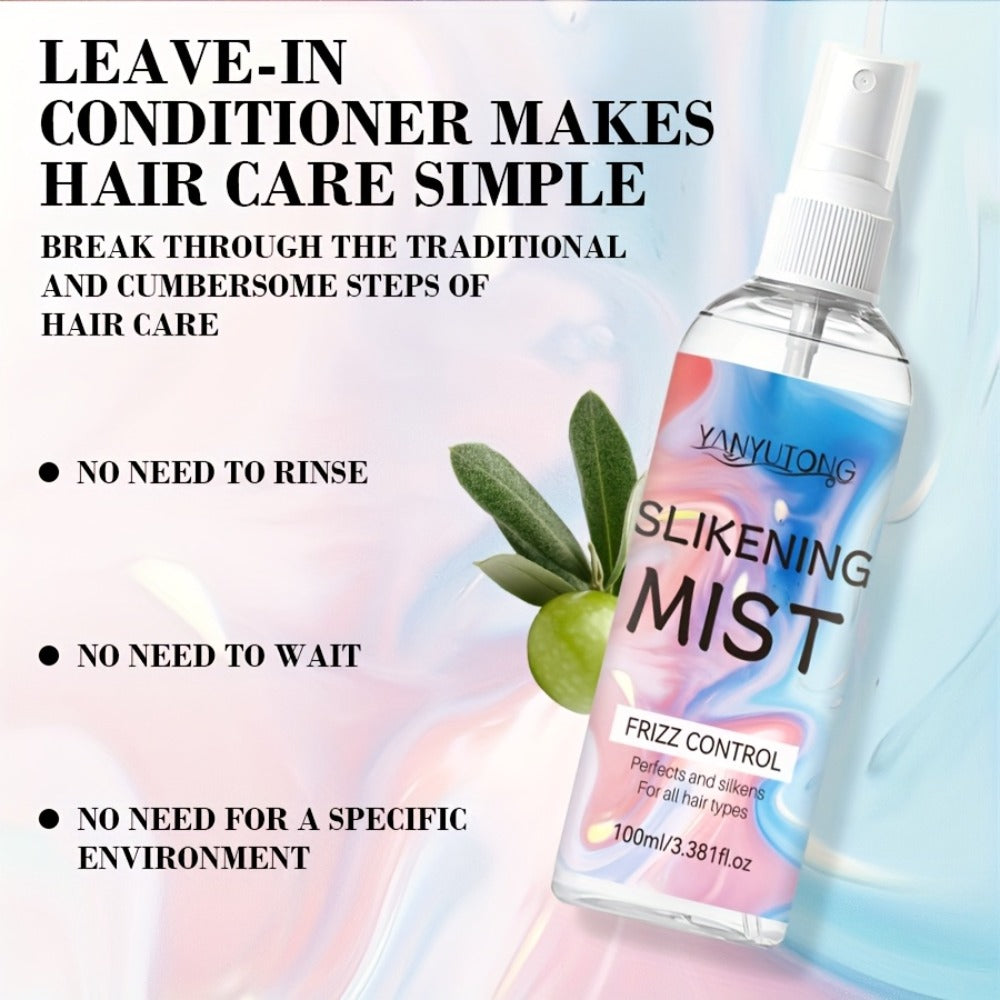 Perfumed Hair Mist Smoothing Spray 100ml — Heat Protection, Anti-Frizz, Moisturizing & Detangling Leave-In Formula | Long-Lasting Fragrance for Straight, Curly & Frizzy Hair | All Hair Types Unisex