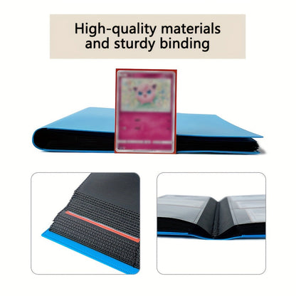 Pokemon Card Binder 360 Pocket 9-Pocket Side Loading – Durable PP Trading Card Album for MTG YuGiOh Sports Cards TCG, Double-Sided Pages, 7 Colors Green White Red Black Purple Blue Yellow