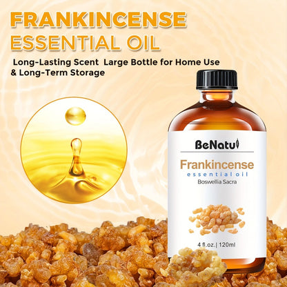 Essential Oil for Diffuser & Humidifier – Frankincense, Argan & Jojoba Oil, Long-Lasting Woody Warm Resin Aroma for Home, Hotel & Room Decor, Candle Making & Aromatherapy, 4.06oz Natural Formula