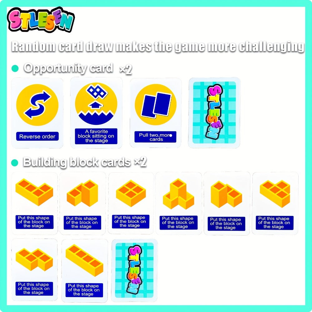 Balancing Stacking Blocks Game Set – Tumble Tower Family Strategy Toy for Kids Adults 16 20 34 50 68 Pcs Color Gift Box Birthday Christmas Party Game