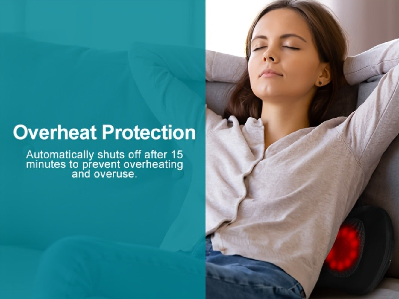 Neck & Back Massager Pillow with Heat – Wireless 3D Kneading Acupressure Electric Massage Pillow for Lumbar, Shoulder & Neck Pain Relief, Portable Unisex Gift