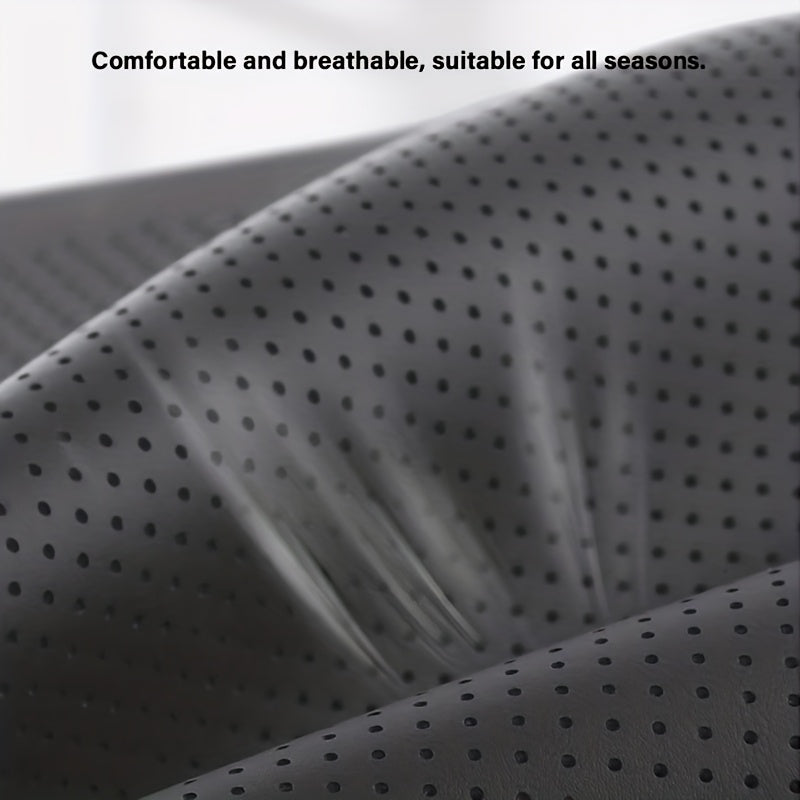 Luxury Car Neck Pillow, Napa Leather Headrest, Seat Cushion, Neck Support Pillow, Car Seat Cushion, Comfortable And Breathable, Lumbar And Neck Support, Exquisite Embroidery, Suitable for All Seasons, Car Interior Decorative Additions