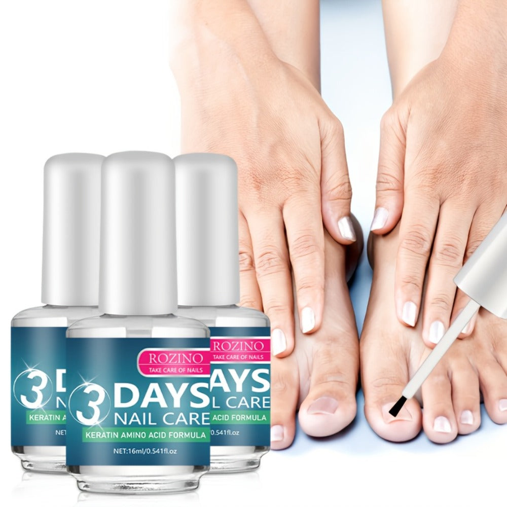 Keratin Nail Strengthening Oil 3-Pack — 3-Day Visible Results Quick-Drying Moisturizing Nail Care Oil, Prevents Peeling Breakage & Delamination, Enhances Nail Gloss for Brittle Fragile Soft Nails Women